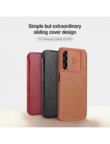 Nillkin Qin Book PRO Fodral till Samsung Galaxy A14 4G Röd