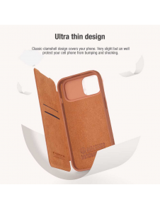 Nillkin Qin Book PRO Fodral till Apple iPhone 15 Svart