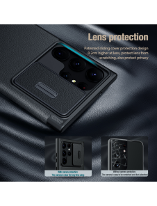 Nillkin Qin Book PRO Tygfodral till Samsung Galaxy S23 Ultra Blue