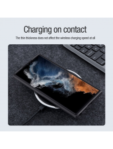 Nillkin Super Frosted PRO magnetiskt bakskal till Samsung Galaxy S22 Ultra Black