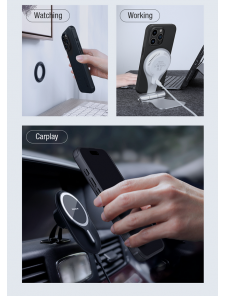 Nillkin Super Frosted PRO magnetiskt bakskal till Apple iPhone 15 Pro Max Svart