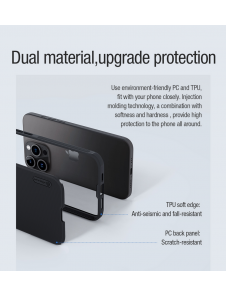 Nillkin Super Frosted PRO magnetiskt bakskal till Apple iPhone 15 Pro Svart