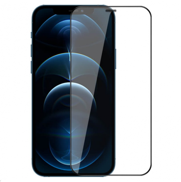 Nillkin 2in1 HD helskärmshärdat glas för Apple iPhone 12 Pro Max 6.7 Svart