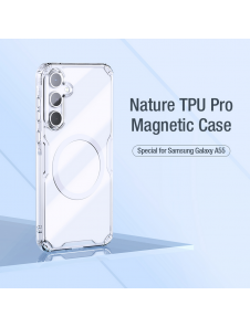 Nillkin Nature TPU PRO magnetiskt skal till Samsung Galaxy A55 5G Transparent