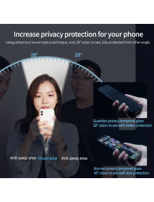 Nillkin härdat glas 0,33 mm Guardian 2,5D för Apple iPhone 13 Pro Max/14 Plus Svart
