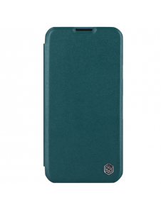 Nillkin Qin Book PRO vanligt läderfodral till Apple iPhone 15 Pro Max Exuberant Green
