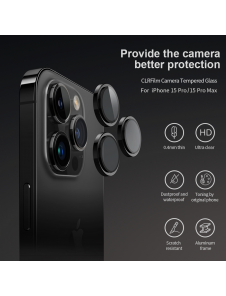 Nillkin CLRFilm kamera härdat glas för Apple iPhone 15 Pro/15 Pro Max Svart