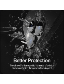 Nillkin CLRFilm kamera härdat glas för Apple iPhone 15 Pro/15 Pro Max Svart