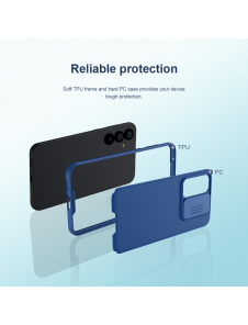 Nillkin CamShield PRO hårt fodral till Samsung Galaxy S23 FE Blå