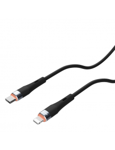 Nillkin Flowspeed flytande silikondatakabel USB-C/Lightning 1,2m 27W Svart