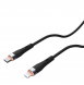 Nillkin Flowspeed flytande silikondatakabel USB-C/Lightning 1,2m 27W Svart