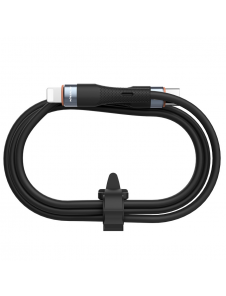 Nillkin Flowspeed flytande silikondatakabel USB-C/Lightning 1,2m 27W Svart