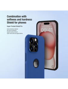 Nillkin Super Frosted PRO Bakskal till Apple iPhone 15 Pro Titanium Grey