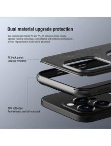 Nillkin Super Frosted PRO Bakskal till Apple iPhone 15 Pro Max Titanium Grey
