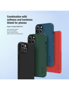 Nillkin Super Frosted PRO bakskal till Apple iPhone 13/14 svart (utan logotyp)