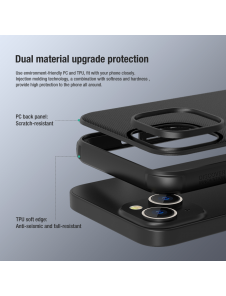 Nillkin Super Frosted PRO bakskal till Apple iPhone 13/14 svart (utan logotyp)