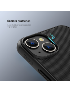 Nillkin Super Frosted PRO bakskal till Apple iPhone 13/14 svart (utan logotyp)