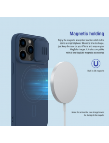 Nillkin CamShield Silky Magnetic Silikonfodral till Apple iPhone 14 Pro Svart