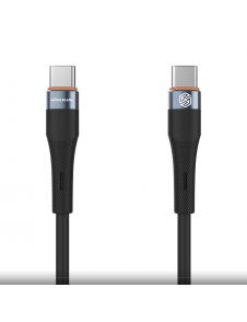 Nillkin Flowspeed flytande silikondatakabel USB-C/USB-C 1,2m 60W Svart