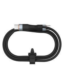 Nillkin Flowspeed flytande silikondatakabel USB-C/USB-C 1,2m 60W Svart