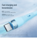 Nillkin Flowspeed flytande silikondatakabel USB-C/USB-C 1,2m 60W Svart