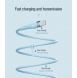 Nillkin Flowspeed flytande silikondatakabel USB-C/USB-C 1,2m 60W Svart