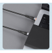 Nillkin Flowspeed flytande silikondatakabel USB-C/USB-C 1,2m 60W Svart