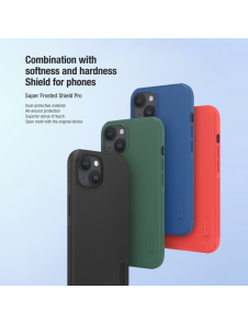Nillkin Super Frosted PRO bakskal till Apple iPhone 15 Röd (utan logotyp)