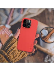 Nillkin Super Frosted PRO bakskal till Apple iPhone 15 Pro Röd (utan logotyp)