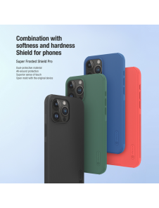 Nillkin Super Frosted PRO bakskal till Apple iPhone 15 Pro Max Deep Green (utan logotyp)