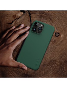 Nillkin Super Frosted PRO bakskal till Apple iPhone 15 Pro Max Deep Green (utan logotyp)