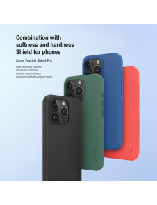 Nillkin Super Frosted PRO bakskal till Apple iPhone 15 Pro Deep Green (utan logotyp)