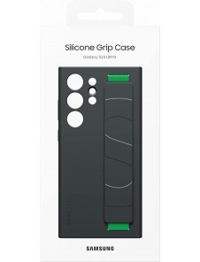 Samsung Silicone Grip Smartphone Fodral EF-GS918TBE för Galaxy S23 Ultra, Mobiltelefonfodral, Svart