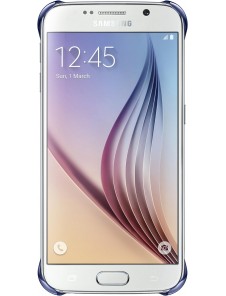 Samsung EF-QG920BBE Protective Slimline Clip-On Case Cover för Galaxy S6 - Metallic Svart/Klar
