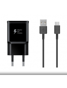 EP-TA200EBE + EP-DG970BBE Samsung 15W reseladdare + USB-C datakabel svart (OOB Bulk)