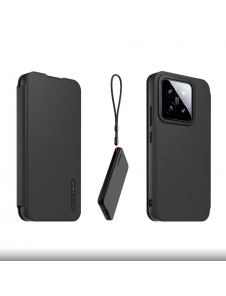 Gjord för Xiaomi bokfodral med halsband för Xiaomi 14 Black