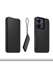 Gjord för Xiaomi bokfodral med halsband för Xiaomi Redmi 13C Black