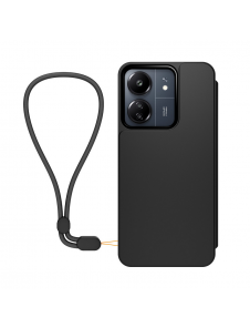 Gjord för Xiaomi bokfodral med halsband för Xiaomi Redmi 13C Black