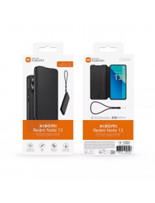 Gjord för Xiaomi Bokfodral med halsband för Xiaomi Redmi Note 13 4G Svart