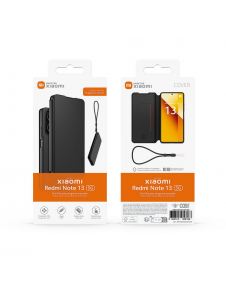 Gjord för Xiaomi Bokfodral med halsband för Xiaomi Redmi Note 13 5G Svart