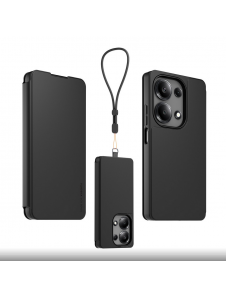 Gjord för Xiaomi bokfodral med halsband för Xiaomi Redmi Note 13 Pro 4G Black