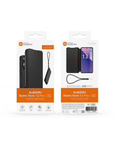 Gjord för Xiaomi Bokfodral med halsband för Xiaomi Redmi Note 13 Pro+ Svart