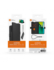Gjord för Xiaomi bokställsfodral med halsband för Xiaomi Redmi Note 13 Pro 5G Black