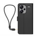 Gjord för Xiaomi bokställsfodral med halsband för Xiaomi Redmi Note 13 Pro+ 5G Svart