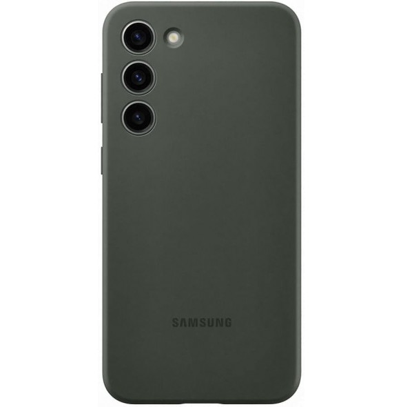 Samsung silikon smartphonefodral EF-PS916TGE för Galaxy S23+, mobilfodral, silikon, reptålig, slimmad design, kaki