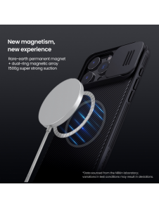 Nillkin CamShield PRO magnetiskt hårt fodral till Apple iPhone 16 Pro Max Blå