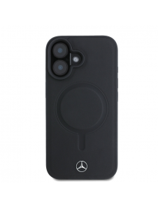 Mercedes Smooth Leather MagSafe Fodral till iPhone 16 Svart