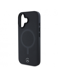 Mercedes Smooth Leather MagSafe Fodral till iPhone 16 Svart