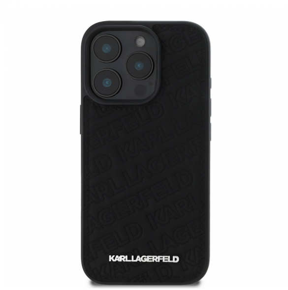 Karl Lagerfeld PU Quilted Pattern Case för iPhone 16 Pro Svart