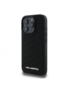 Karl Lagerfeld PU Quilted Pattern Case för iPhone 16 Pro Max Svart
